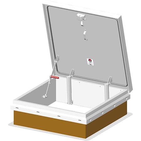 Jl Industries / Activar Weathertight Roof Hatch, Galvanized, 36Lx36W RHDG-4WT